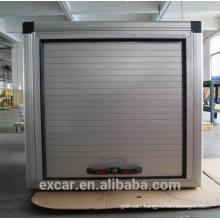 Aluminum storage box with rooling door for golf cart